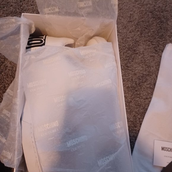 ON SALE 24HRS !!MOSCHINO VITELLO DESIGNER SNEAKERS SZ 46 - Picture 7 of 8